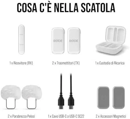 „Rode Wireless Micro“ („Lightning“, „Baltas“)