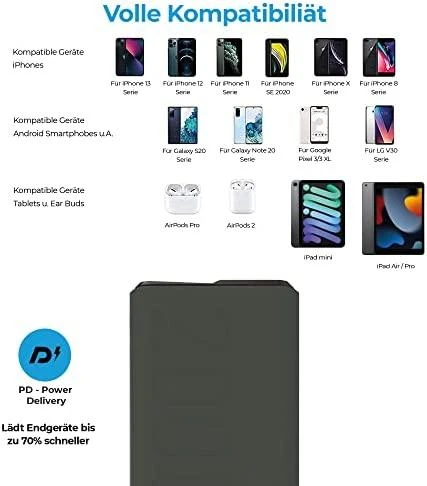 Carruzzo RealPower 333646 nešiojamasis įkroviklis 20000 mAh Žalia