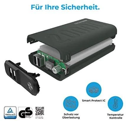 Carruzzo RealPower 333646 nešiojamasis įkroviklis 20000 mAh Žalia