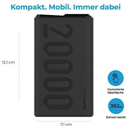 Carruzzo RealPower 333646 nešiojamasis įkroviklis 20000 mAh Žalia
