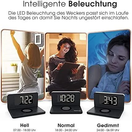 Carruzzo RealPower ChargeAir Skaitmeninis žadintuvas Juoda