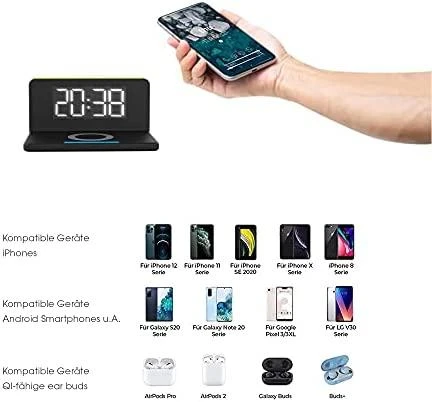 Carruzzo RealPower ChargeAir Skaitmeninis žadintuvas Juoda