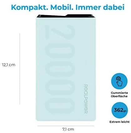 Carruzzo RealPower PB-20000PD+ Nutopia 20000 mAh Mėlyna