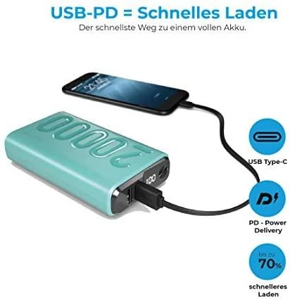 Carruzzo RealPower PB-20000PD+ Nutopia 20000 mAh Mėlyna