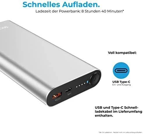 Carruzzo RealPower PB-20000PD Pro 20000 mAh Aliuminis