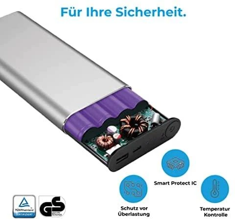 Carruzzo RealPower PB-20000PD Pro 20000 mAh Aliuminis