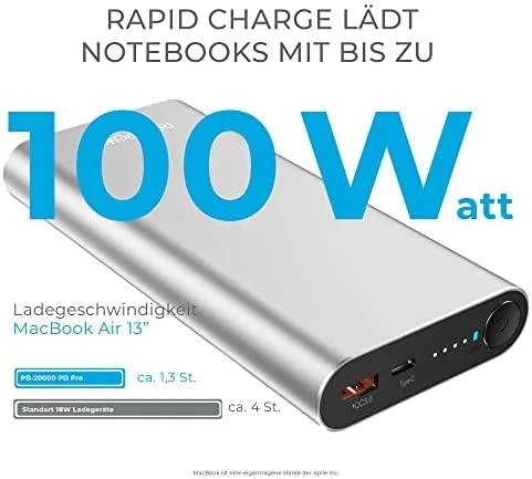 Carruzzo RealPower PB-20000PD Pro 20000 mAh Aliuminis
