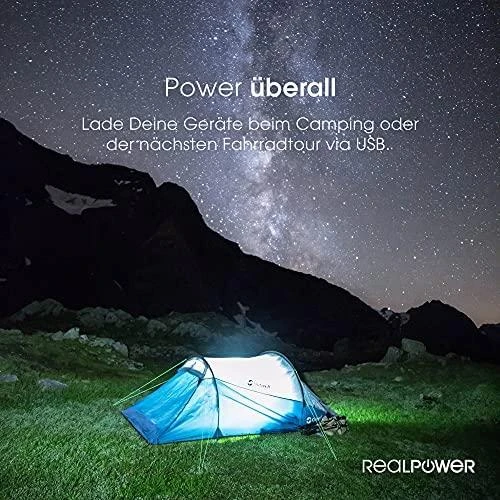 Carruzzo RealPower PB-20k PD 20000 mAh Juoda