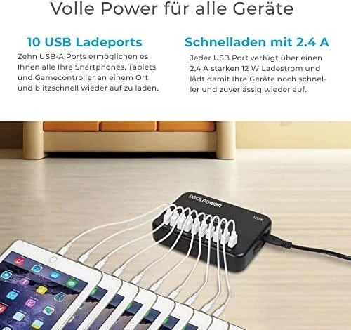Carruzzo RealPower Power Station 120 Išmanusis telefonas, Planšetinis kompiuteris Juoda AC Vidaus