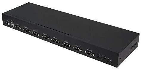 RealPower 284513 USB 2.0 RS-232 nuoseklusis keitiklis / kartotuvas / izoliatorius Juodas