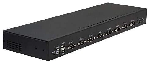 RealPower 284513 USB 2.0 RS-232 nuoseklusis keitiklis / kartotuvas / izoliatorius Juodas