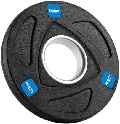 Gumuotų ketaus svarelių rinkinys 30kg (8x1.25kg + 4x2.5kg + 2x5kg), olimpinis atidarymas 51mm, REBEL ACTIVE