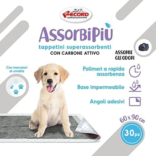 Rinaldo Franco Spa Record AssorbiPiu Anglies paklotai 60x90cm – sugeriantys kilimėliai su aktyvuota anglimi, 30 vnt.