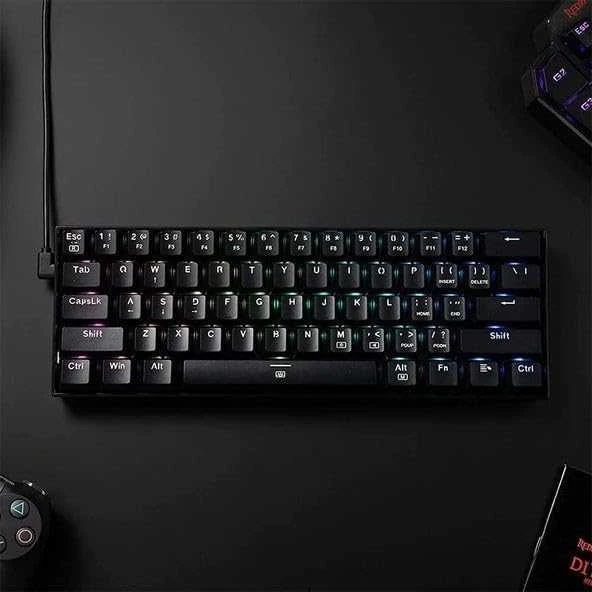 Kompaktiška Mechaninė klaviatūra žaidimams Redragon K630RGB, Red Switch, US išdėstymas