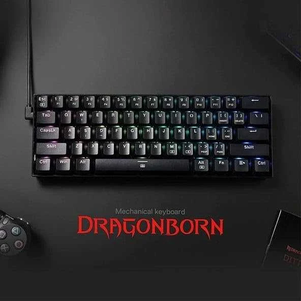 Kompaktiška Mechaninė klaviatūra žaidimams Redragon K630RGB, Red Switch, US išdėstymas
