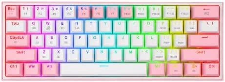 Klaviatūra žaidimams Redragon Fizz Pro K616 Redragon Mechaninė Raudona Switches belaidė mechaninė su pašvietimu balta