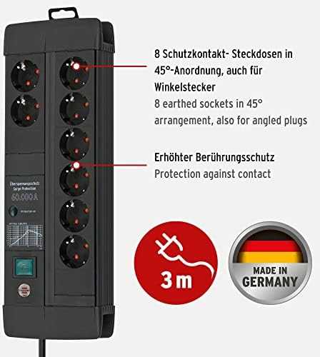 Listwa zasilająca Brennenstuhl Brennenstuhl Premium-Line DUO ÜSS 8fold juodas