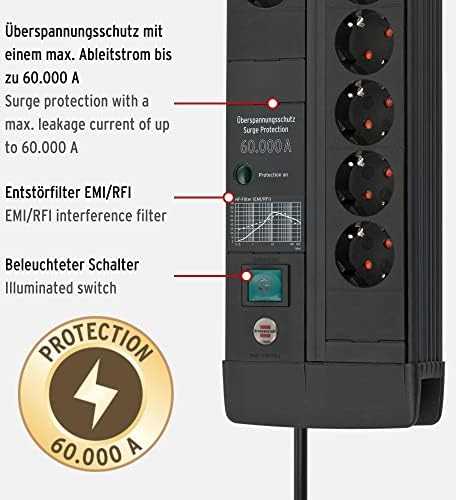 Listwa zasilająca Brennenstuhl Brennenstuhl Premium-Line DUO ÜSS 8fold juodas