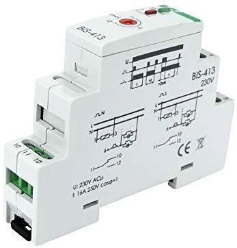 F&F Impulsinė relė 230V 16A, skirta TH35 bėgiui - BIS-413