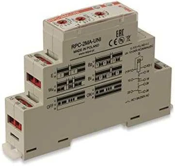 Relpol 863183 Laiko relė 2P 1 s-10 dienų 12-240V AC/DC 50/60 Hz daugiafunkcis RPC-2MA-UNI 863183
