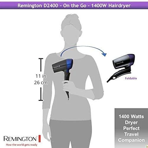 Plaukų džiovintuvas Remington D2400 Juoda, Sidabras 1400 W