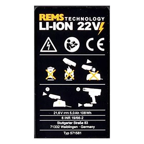 Akumuliatorius REMS 22V 5,0Ah Li-ion