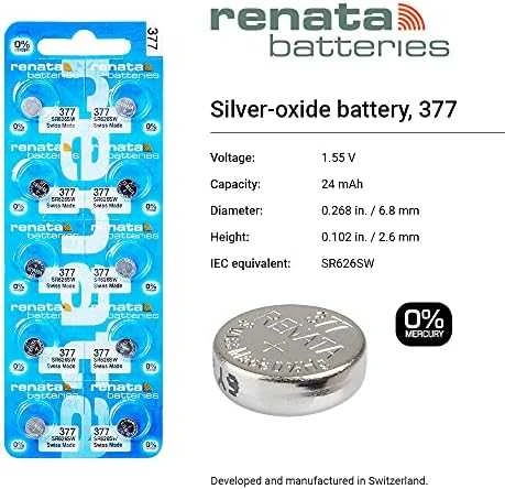 Renata 377 SR626SW sidabro oksido laikrodžių baterijos 10 vnt.