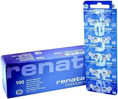 Renata 364 SR621SW sidabro oksido laikrodžių baterijos 10 vnt