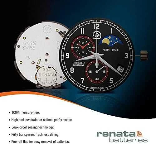 Baterijos Renata 395 (SR927SW) 10 Vnt.