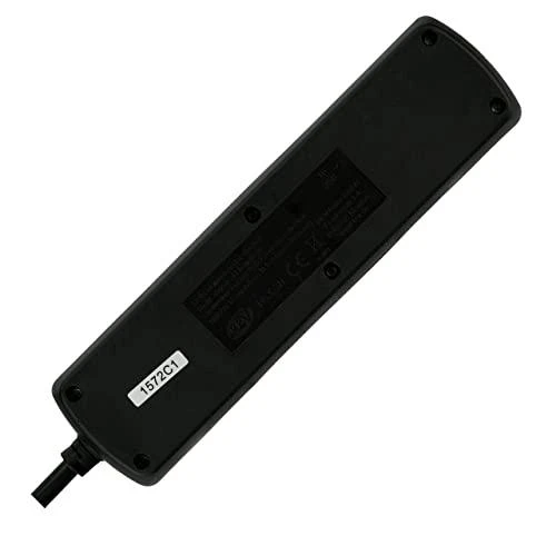 REV Multiple Socket Outlet 3+1-fold 2m + jungiklis juodas