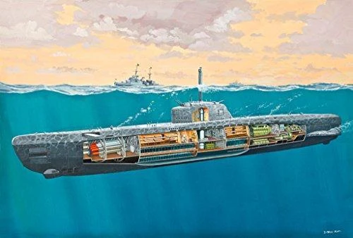 Revell - Deutsches U-Boot/German Submarine Type XXI su interjeru, 1/144, 05078
