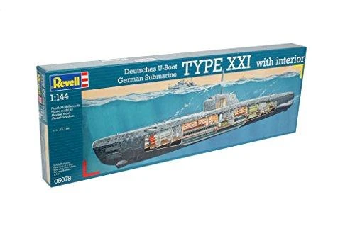 Revell - Deutsches U-Boot/German Submarine Type XXI su interjeru, 1/144, 05078