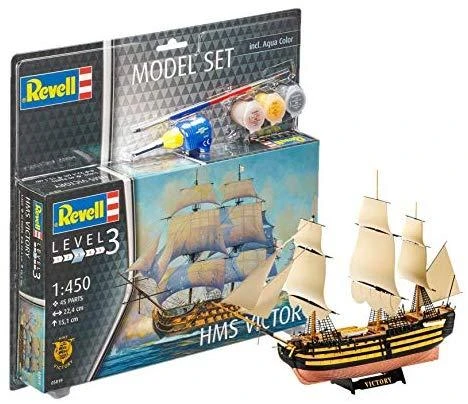Revell HMS Victory 1/450 laivo modelio dovanų rinkinys su dažais ir klijais
