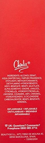 Revlon Charlie Raudona tualetinis vanduo su purškikliu 100ml
