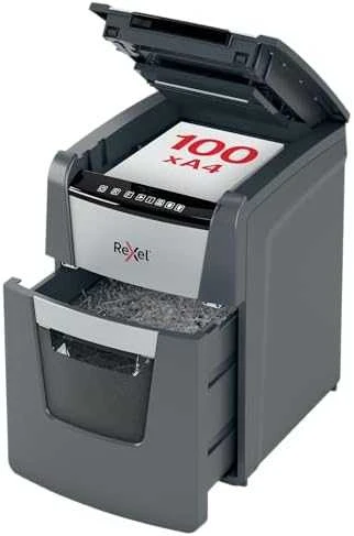 Automatinis dokumentų naikiklis Rexel Optimum Autofeed 100X, 4x28mm, P4, 34l