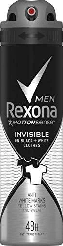Rexona Men Invisible Juodas + Baltas Antiperspirant vyrams, 150 ml