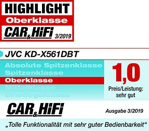 Automagnetola JVC KD-X561DBT automobilinis medijos imtuvas Juoda, Mėlyna 180 W Bluetooth