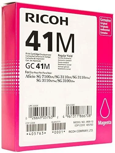 Ricoh GC41M (405763) Rašalinė kasetė, Purpurinė