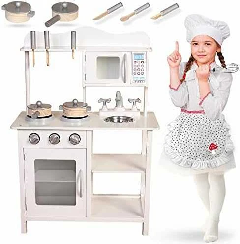 Ricokids Medinė virtuvėlė su priedais Magic Rose