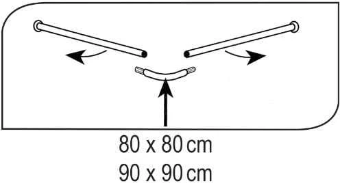 RIDDER Solar Plus Csslr Plus hvid universal brusestang Ø20 mm - flere muligheder som: 80x80 cm, 90x90 cm, 80x90x80 cm og 90x80x90 cm