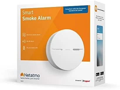 Netatmo NSA-DE, Fotoelektrinis atspindžio detektorius, Balta, 85 dB, Paviršinio montavimo, Plastikas, Horizontalus