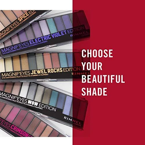 Rimmel London Magnif'Eyes akių šešėlių paletė 008 Electric Violet 12 atspalvių