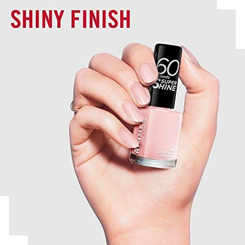 Rimmel London 60 Seconds Super Shine Nagų lakas Moterims 8 ml, 203 Lose Your Lingerie