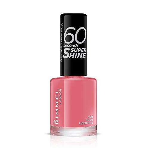 Rimmel London 60 Seconds Super Shine Nagų lakas Moterims 8 ml, 405 Rose Libertine