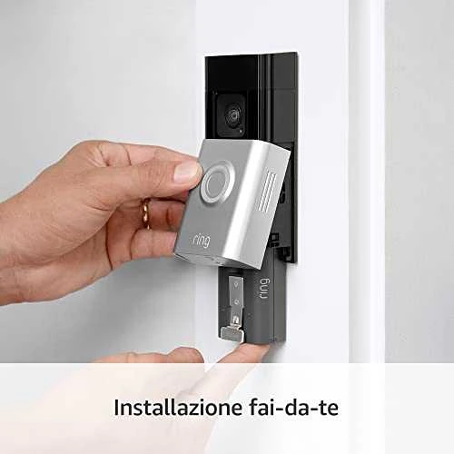 Išmanusis durų skambutis Amazon Ring Video Doorbell 3 Plus, Sidabrinis/Juodas