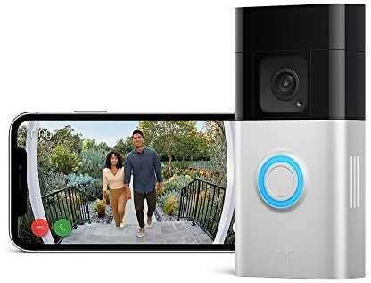 Išmanusis durų skambutis Amazon Ring Video Doorbell 3 Plus, Sidabrinis/Juodas