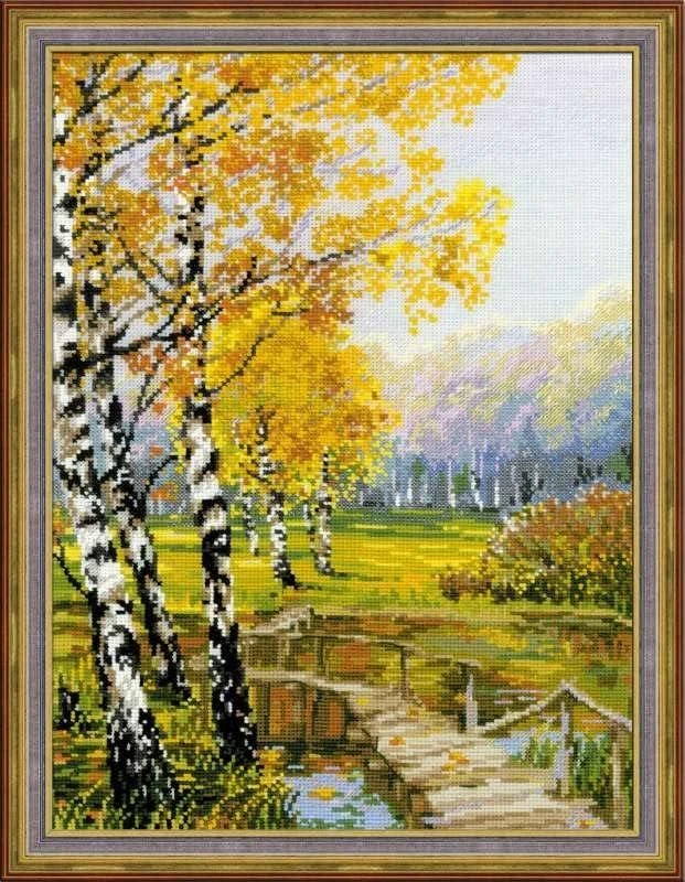 RIOLIS – Create It Yourself – Siuvinėjimo rinkinys „Beržynas“ 1134 (26x38 cm)