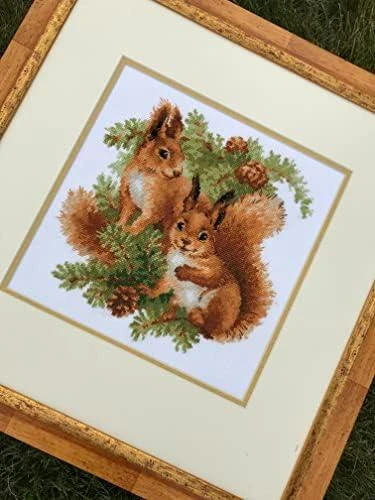 RIOLIS – Create It Yourself – Siuvinėjimo rinkinys „Voverytės“ 1491 (25x25 cm)