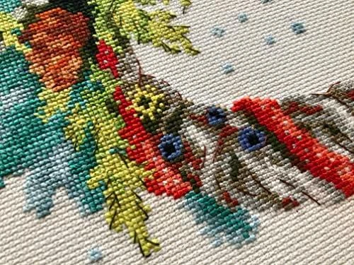 RIOLIS – Create It Yourself – Siuvinėjimo rinkinys „Vainikas su eglišakėm“ 1603 (30x30 cm)