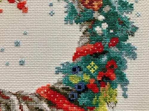 RIOLIS – Create It Yourself – Siuvinėjimo rinkinys „Vainikas su eglišakėm“ 1603 (30x30 cm)